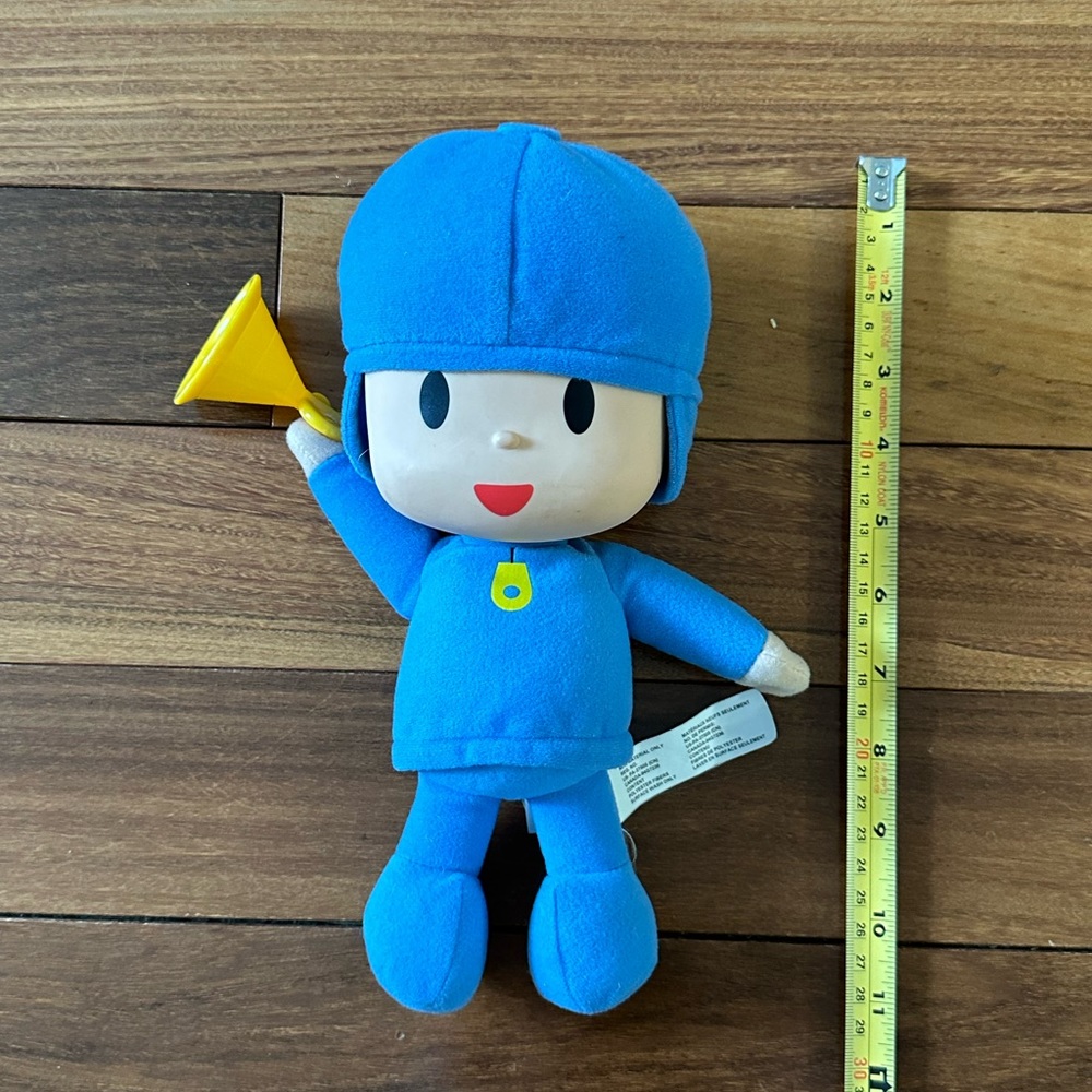 Pocoyo soft toy with sound effects.